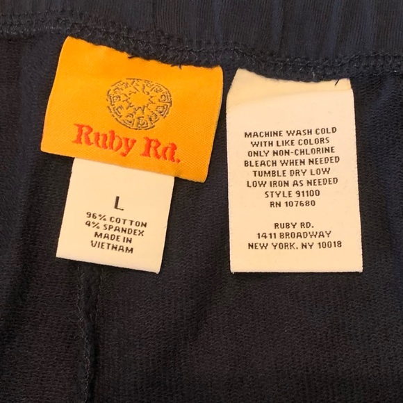 Ruby Rd. Navy Soft Pants - Picture 4 of 5